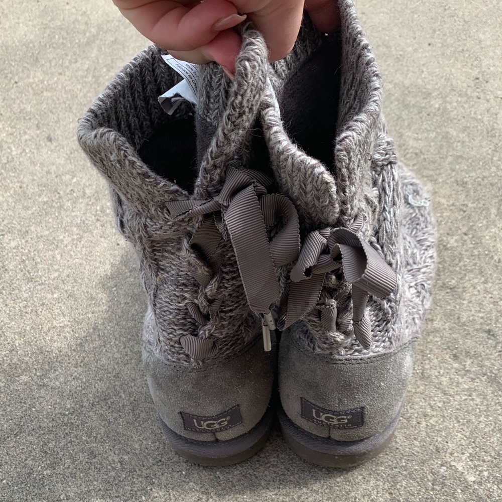 Grey Charcoal Isla Ugg Sweater Boots